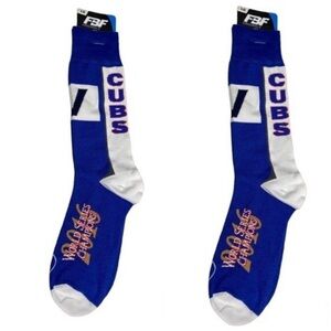 For Bare Feet Red White Blue Chicago Cubs 2016 World Series Champions Socks L